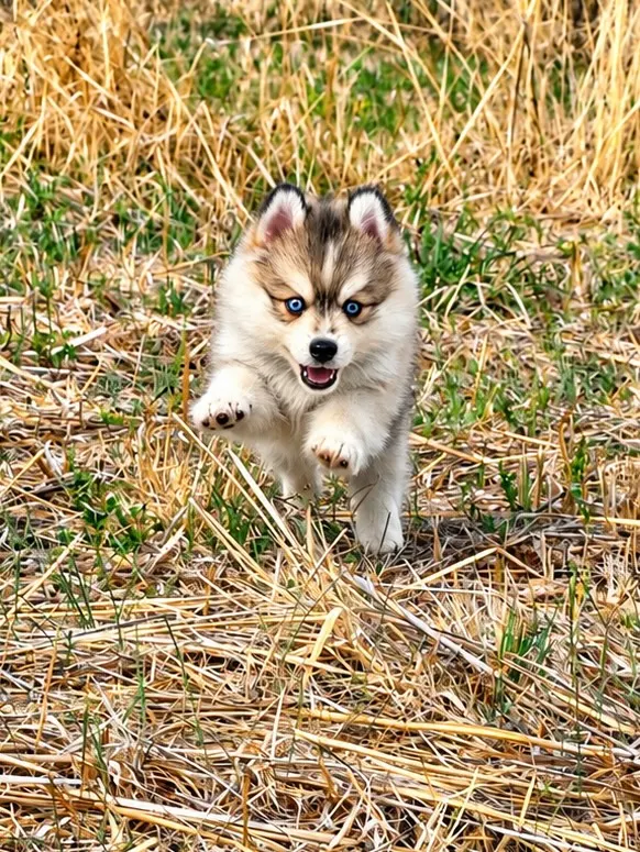 Chiot Pomsky de l'élevage Silver of Dreams